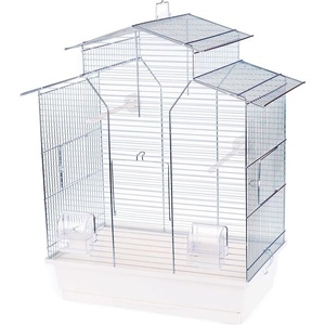 INTER-ZOO Pet Products Клетка за птици IZA II ZINC - 51 x 30 x 60, 5 cm БЯЛА