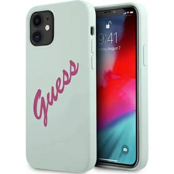 GUESS iPhone 12 mini 5, 4" blue fuschia hardcase Silicone Vintage (GUHCP12SLSVSBF)