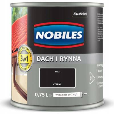 Emalie AkzoNobel černá na kov matná voděodolná 0,75 l