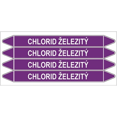 Značení potrubí, chlorid železitý,4 ks, 250 × 26 mm PZ 007133