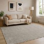 vidaXL Килим Бежово 120 x 180 cm 100% полиестер 3 mm Пере се (42041648)
