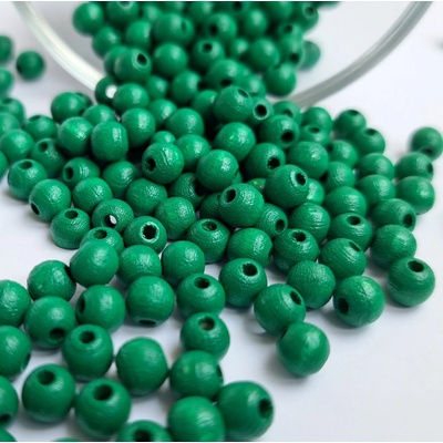 Detoa dřevěné korálky tmavě zelené 6 mm 10 ks – Hledejceny.cz