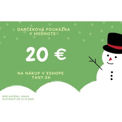 Vianočná darčeková poukážka v hodnote 20€