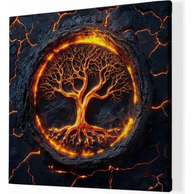 Obraz na plátně - Strom života Lava Grande FeelHappy.cz Rozměr obrazu (Šířka x Výška): 40 x 40 cm