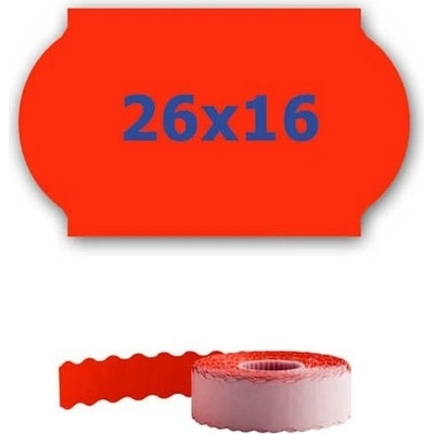 Cenové etikety do kleští, 26mm x 16mm, 700ks, signální červené