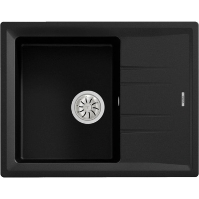 Teka Stone 45 S-TG ЧЕРНА Гранитна мивка, обръщаема, за шкаф 45 см (М.1022.ЧЕ)