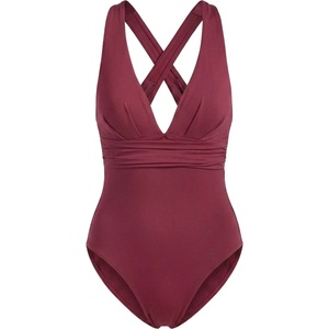 Seafolly Дамски бански костюм Seafolly Women's Collective Cross Back One Piece Swimsuit - Dark Burgundy - размер 36 (EU) (150-2099-1112)