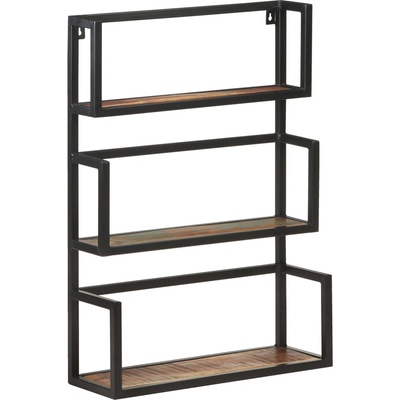 vidaXL Рафт за стена, 60x20x85 см, регенерирано дърво масив (321075)