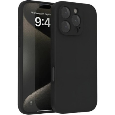 Mobi-Fon Силиконов кейс iPaky матиран, За iPhone 16 Pro (6.3), Черен (IPH-16PRO-003)
