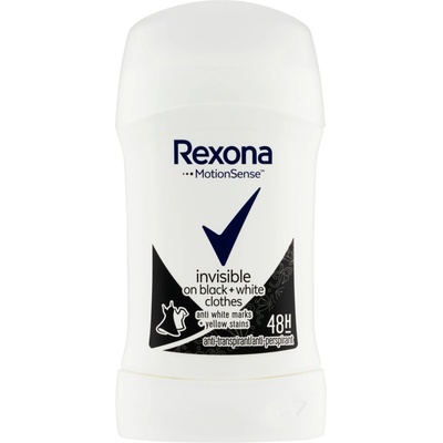 Unilever Rexona Stick Women 40ml Активна защита Невидим черен и бял
