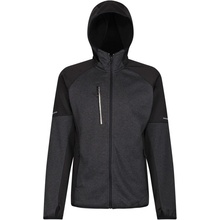 Regatta Professional Mikina s kapucí Coldspring II TRF 620 na zip, fleecová COT 36F620k5002 Melír šedá/černá