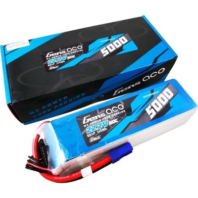Gens ace Akumulátor G-Tech 5000mAh 22.2V 60C 6S1P Lipo z konektorom EC5 Plug 065532