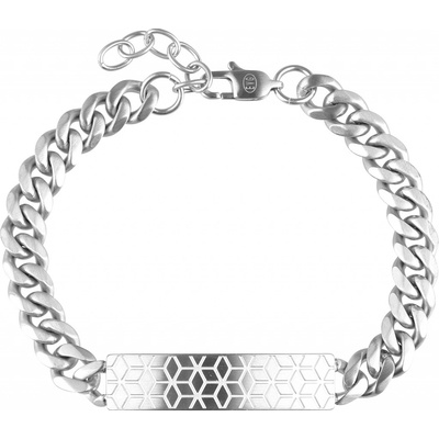 Pavona náramek pánský z oceli s ozdobnou destičkou 43051.1