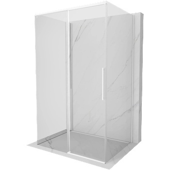 Mexen Rox-3S 3-стенна плъзгаща душ кабина 95 x 70 см, прозрачна, бяла (8C2-095-070-20-00-3S)