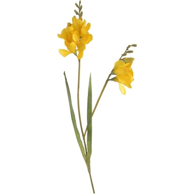 Umelá kvetina Frézia žltá 54 cm