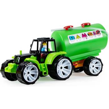 Image 1 of Bamsic ДЕТСКИ ТРАКТОР С ЧОВЕЧЕ И ЦИСТЕРНА 50 СМ 2 ЦВЯТА