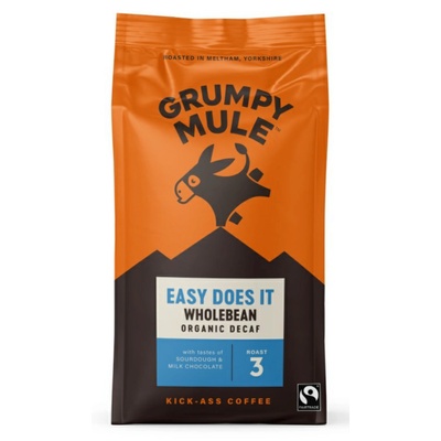 Grumpy Mule Easy Does It, безкофеиново кафе на зърна, био, 200 гр