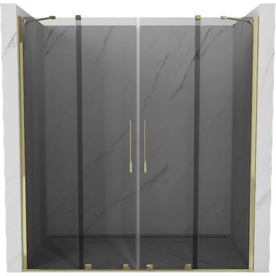Mexen Velar Duo плъзгащи се душ врати 180 см, графит, златно - 871-180-000-42-50 (871-180-000-42-50)