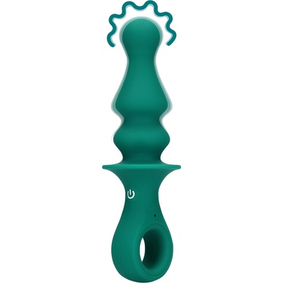 Loveline Вибриращ анален плуг с форма на фигура - Пауново перо