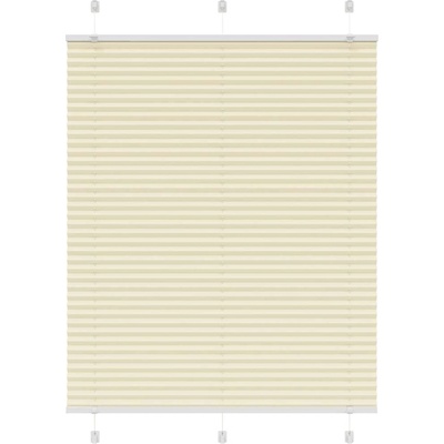 vidaXL Плисирана щора Cream 110x100 cm Ширина на плата 109, 4 cm (4015281)