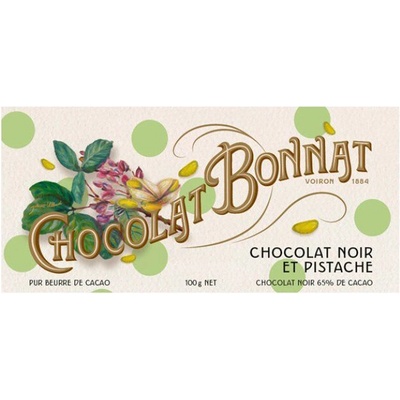 Bonnat Chocolat Noir with Pistachios 65% 100 g