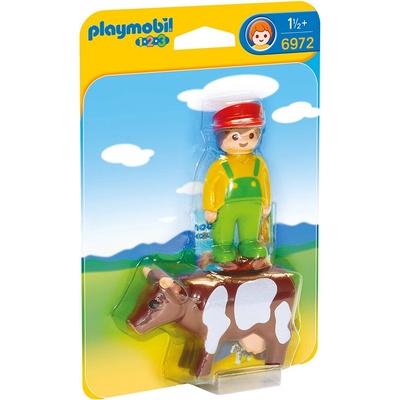 Playmobil 6972 Farmář s krávou – Zboží Živě