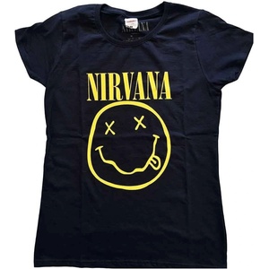 Nirvana Yellow Happy Face Navy Blue L Дамски Риза (NIRVTS04LN03)