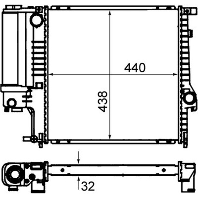 MAHLE ORIGINAL Chladič motora CR 330 000S