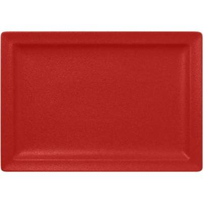 RAK Porcelain Neofusion talíř mělký obdélný červený 33 × 23 cm