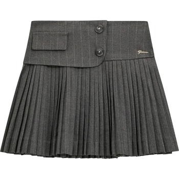 GUESS Елегантна пола за момиче в тъмно сив цвят и златист надпис Guess