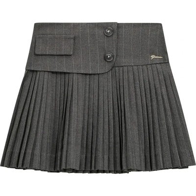 GUESS Елегантна пола за момиче в тъмно сив цвят и златист надпис Guess