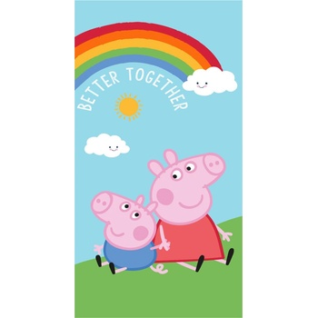 Jerry Fabrics detský uterák Peppa pig 70 x 140 cm vzorovaná