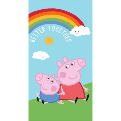 Jerry Fabrics detský uterák Peppa pig 70 x 140 cm vzorovaná