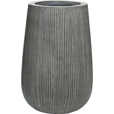 Pottery Pots květináč Patt high S Dark Grey Ridged Ficonstone 29 x 43 cm