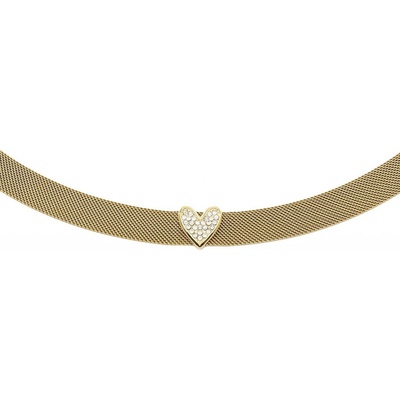 Liu.Jo Štýlový pozlátený náhrdelník choker so srdiečkom symbols LJ1867