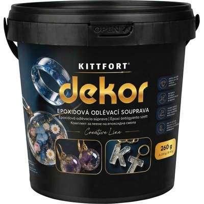 Kittfort Epoxidová pryskyřice Dekor, 260 g KRISTALOVA PRYSKYRICE SET 260G
