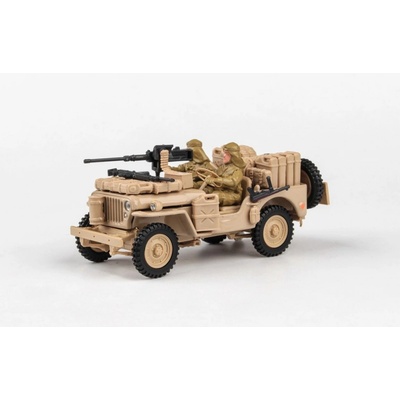 Abrex Cararama Ton Military Vehicle With Gun Sandy Yellow 1:43