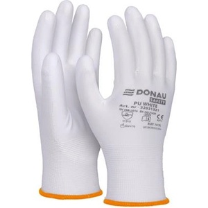 DONAU Монтажни ръкавици, PU, DONAU "Safety", размер 7/S, бели 32031321-07 (32031321-07)