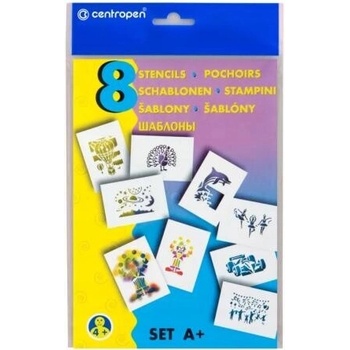 Centropen Šablony A5 Mix motivů 8 ks