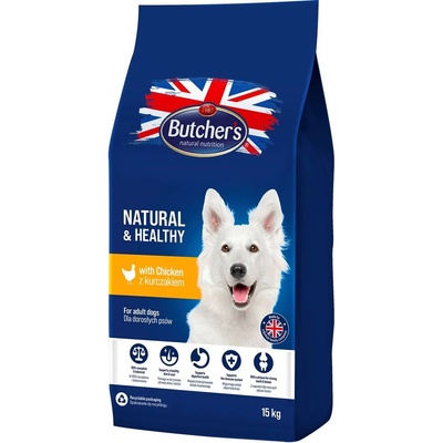 Butcher's Butcher's Pet Care 5011792002061 Храна за кучета, суха, за възрастни, с пилешко, 15 kg