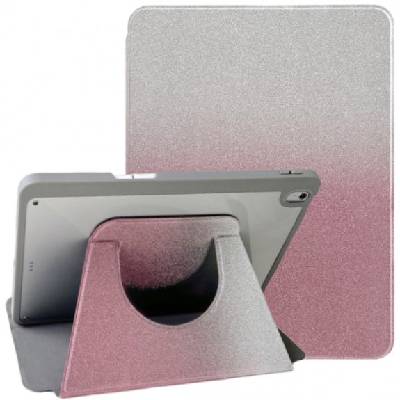 Блестящ въртящ се 360° калъф с място за Apple Pencil за iPad 10, 2" (2019-2021) / Air 3 (2019) / Pro 10, 5" - розово (70538)