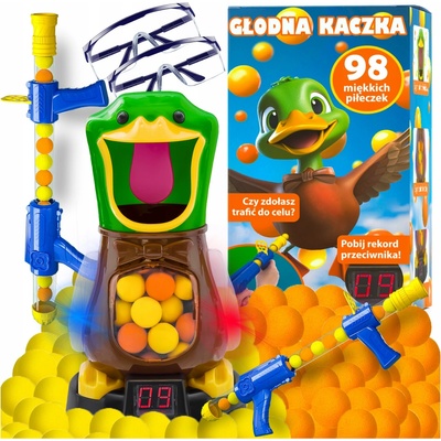 Hladová kachna Střelba na cíl 2 pistole 48 ks kuliček pro děti sada