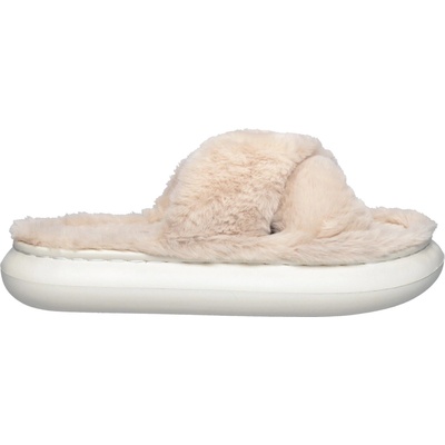 Aquos Warmy dámske šľapky béžová biela