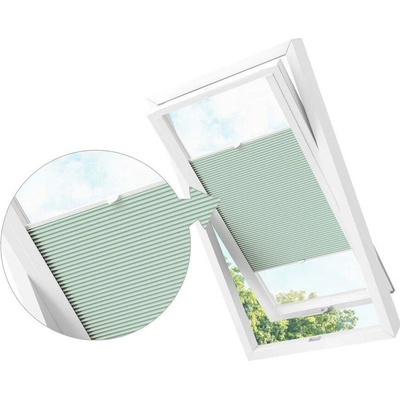Zebra-shop Zatemňovací Plissé Pro Střešní Okno Sv. Zelená Pm07 Fakro 94118 Bílá