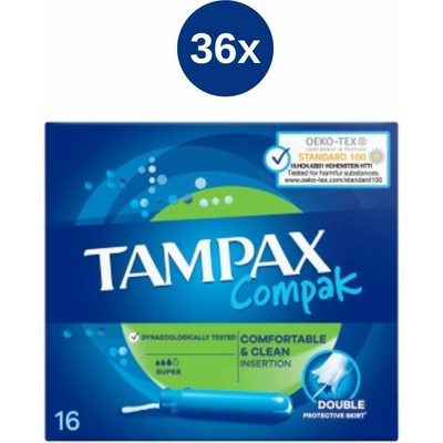 Tampax Compak Super tampóny 36 x 16 ks