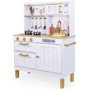 Moni Toys Дървена бяла кухня с аксесоари 7275 (111840)