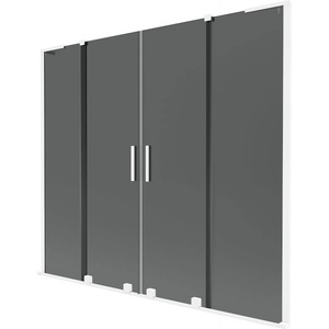 Mexen Velar L Duo двукрилен плъзгащ се параван за вана 200 x 150 cm, графит, бял - 896-200-003-42-20 (896-200-003-42-20)