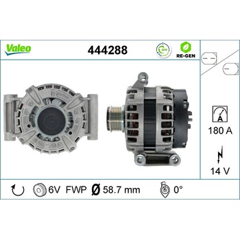 VALEO Alternátor 444288