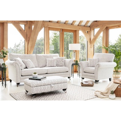 Barrington Furniture Pohovka Lowry bílá jednobarevná