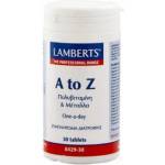 LAMBERTS Хранителна добавка Мултивитамини, Lamberts A to Z Multivitamins Multivitamin for Energy 30 Tablets